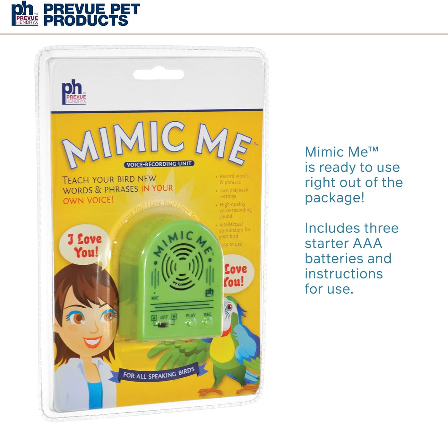 Prevue Pet Products Mimic Me Voice Recording Unit for Birds
