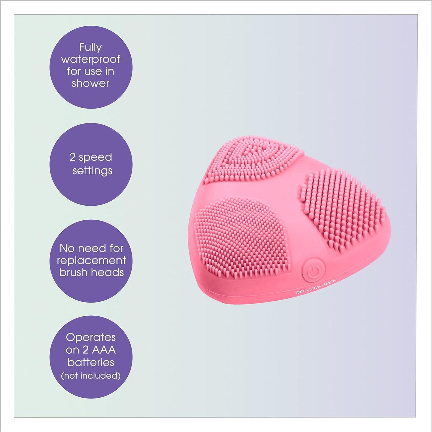 Conair True Glow Skinpod Battery Operated Silicone Cleansing Brush - Pink