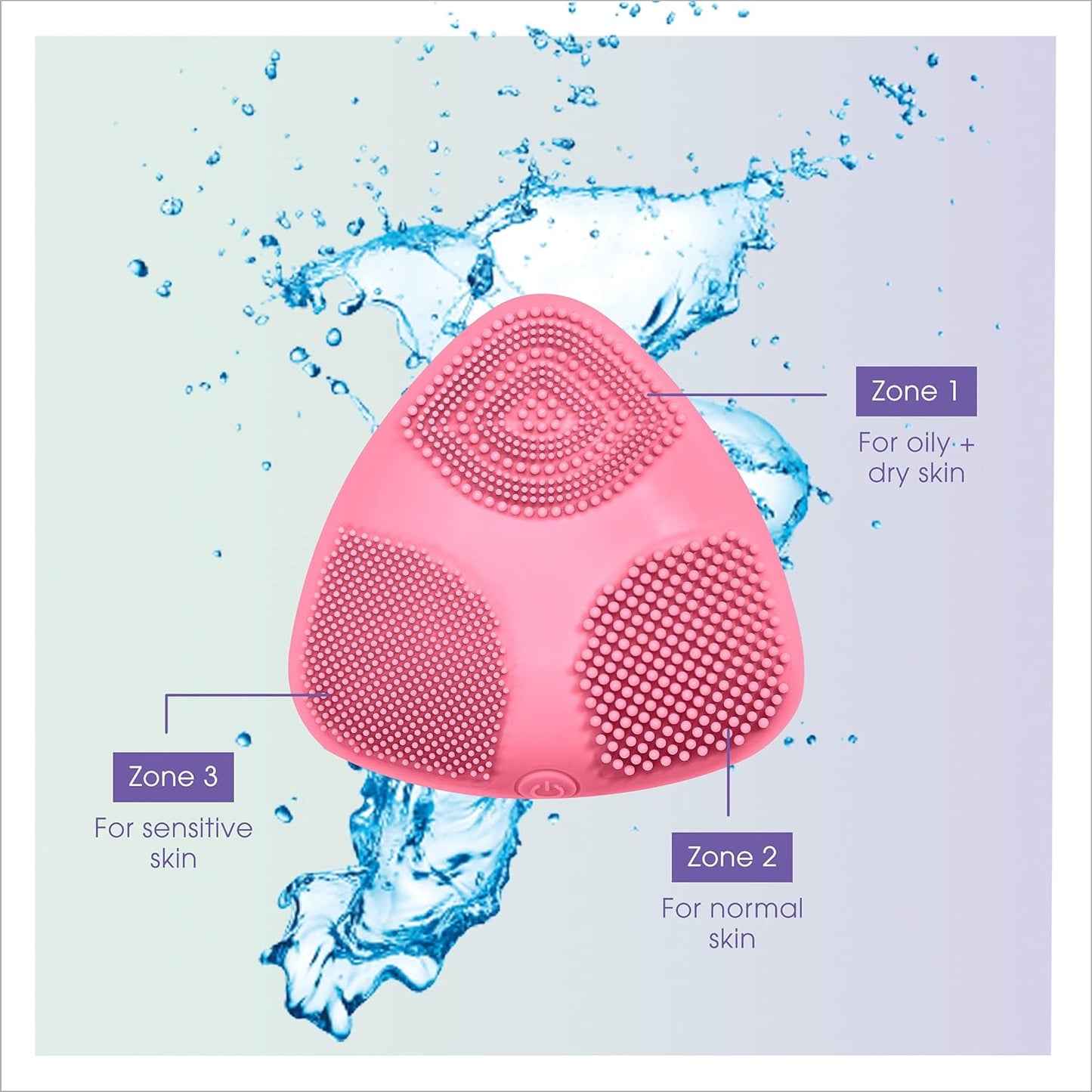 Conair True Glow Skinpod Battery Operated Silicone Cleansing Brush - Blue