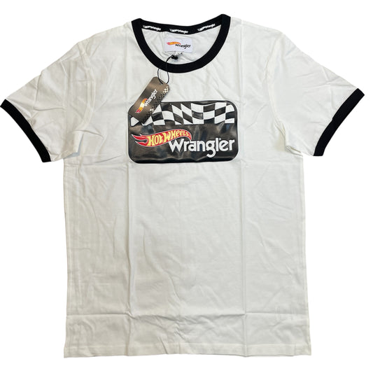 Wrangler x Hot Wheels Men's Logo T-Shirt | White | Size Small