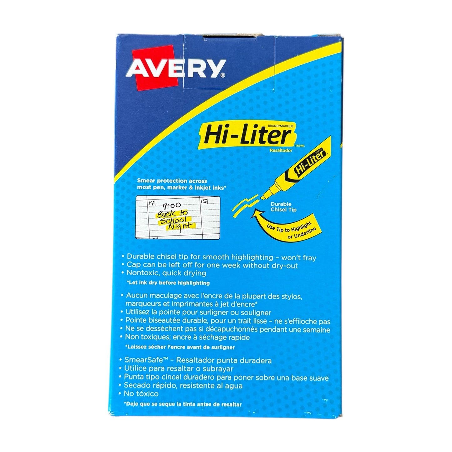 Avery Hi-Liter Chisel Tip Highlighters | Fluorescent Orange | 12-Pack