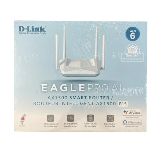 D-Link Eagle Pro AI AX1500 Mesh Wi-Fi 6 Smart Router (R15)