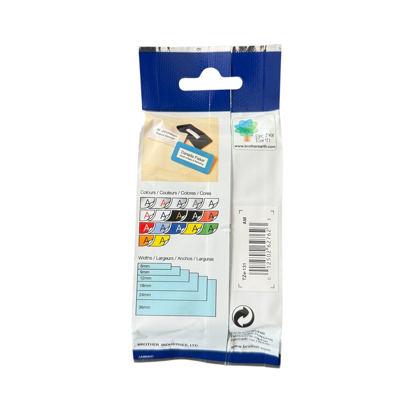 Brother P-Touch 12mm Tape Cassette | Black on Clear (TZe-131)
