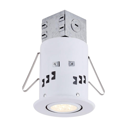 CANARM 3" Recessed Kit Non-IC, White, Remodel, Gimbal Trim