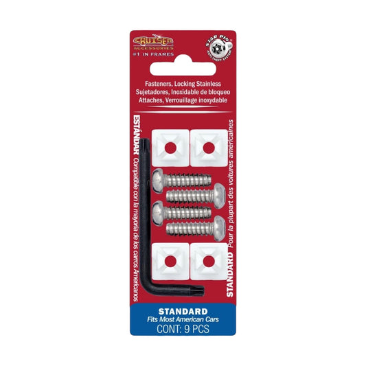 Cruiser Accessories 81200 Stainless Steel Star Pin License Plate Fasteners - Standard