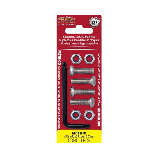 Cruiser Accessories 81300 Stainless Steel Star Pin License Plate Fasteners - Metric