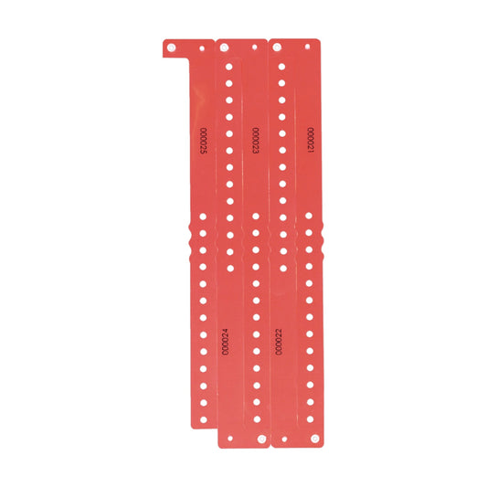 Plastic Event Wristbands RED - 250 Count