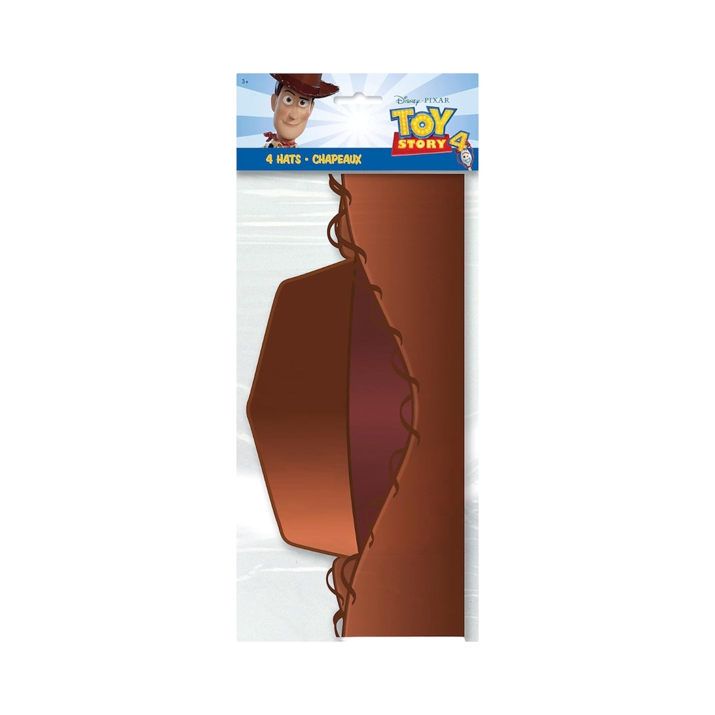 Toy Story 4 Woody Paper Cowboy Hats - 4 Count