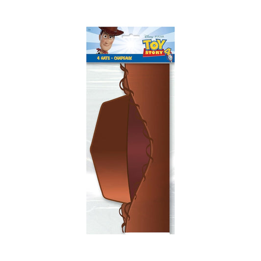 Toy Story 4 Woody Paper Cowboy Hats - 4 Count