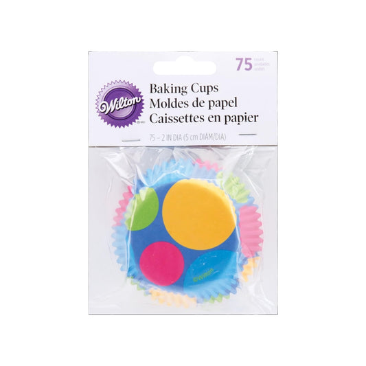 Wilton Retro Dots Standard Baking Cups - 75 Pack