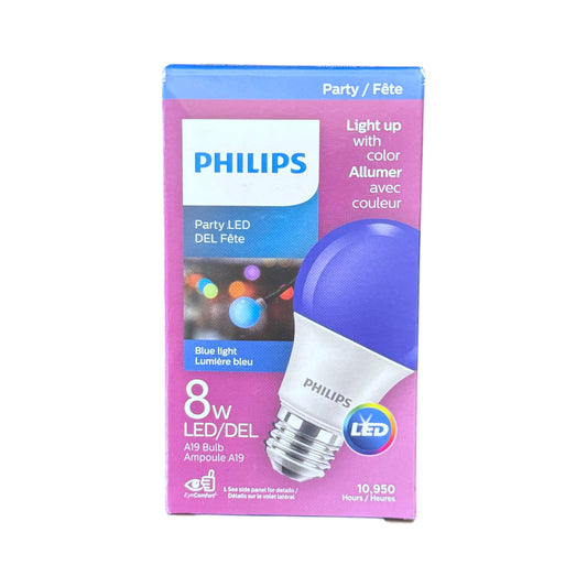 Philips Party LED 8W A19 Bulb - Blue