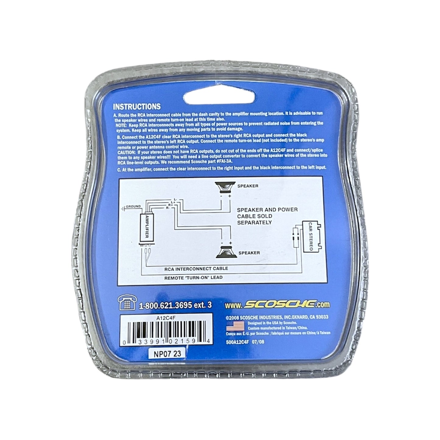 Scosche 12FT Car Stereo Audio Cable