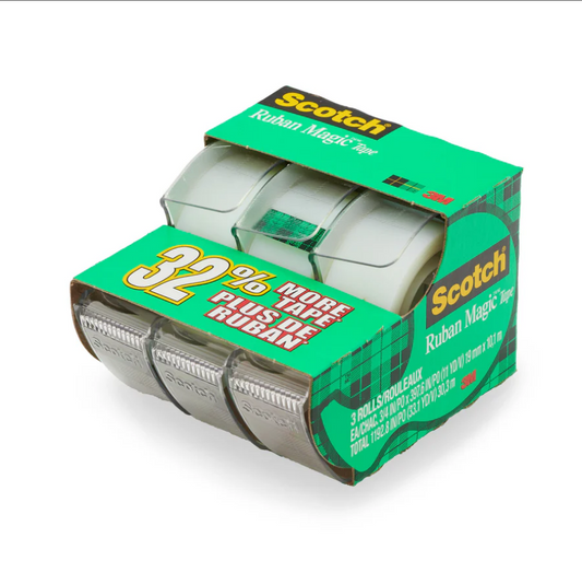 Scotch Magic Tape | 3 Rolls | 397" Per Roll
