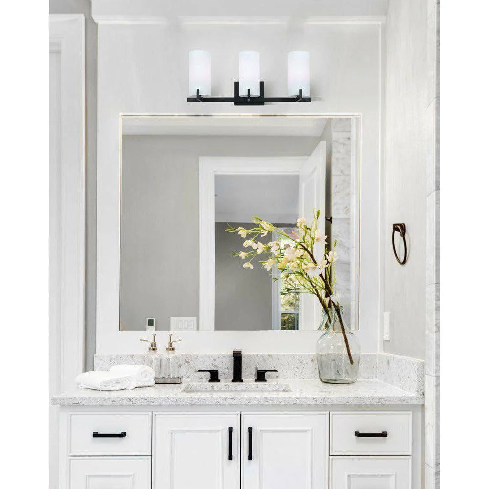 Canarm Bishop 24" 3-Light Matte Black Vanity Light