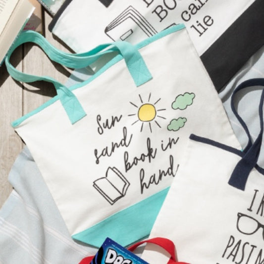 'Sun Sand Book in Hand' Beach Pool Tote Bag