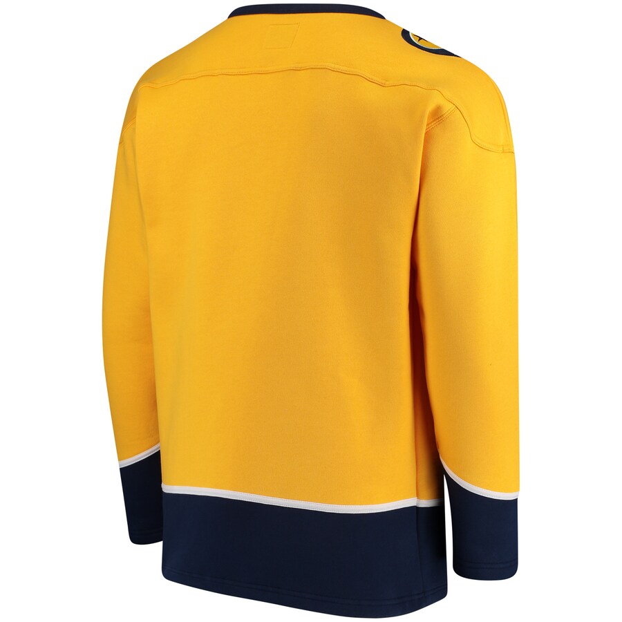 Nashville Predators Fanatics Breakaway Lace Up Sweatshirt | Gold | Men's Size Small