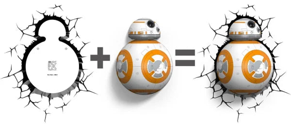 3DLightFX Star Wars BB-8 Battery Operated 3D Deco Night Light