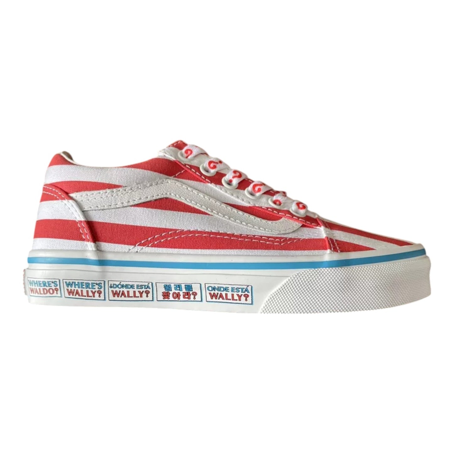 Vans x Where's Waldo? Striped Old Skool Youth Skate Shoes