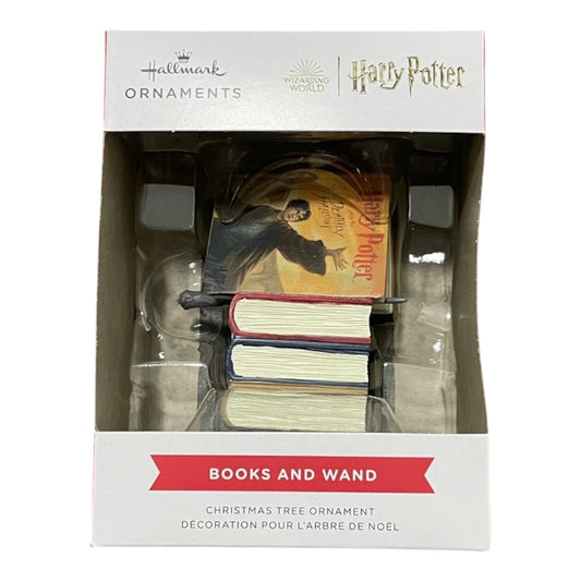 Hallmark Harry Potter Stacked Books and Wand Christmas Ornament