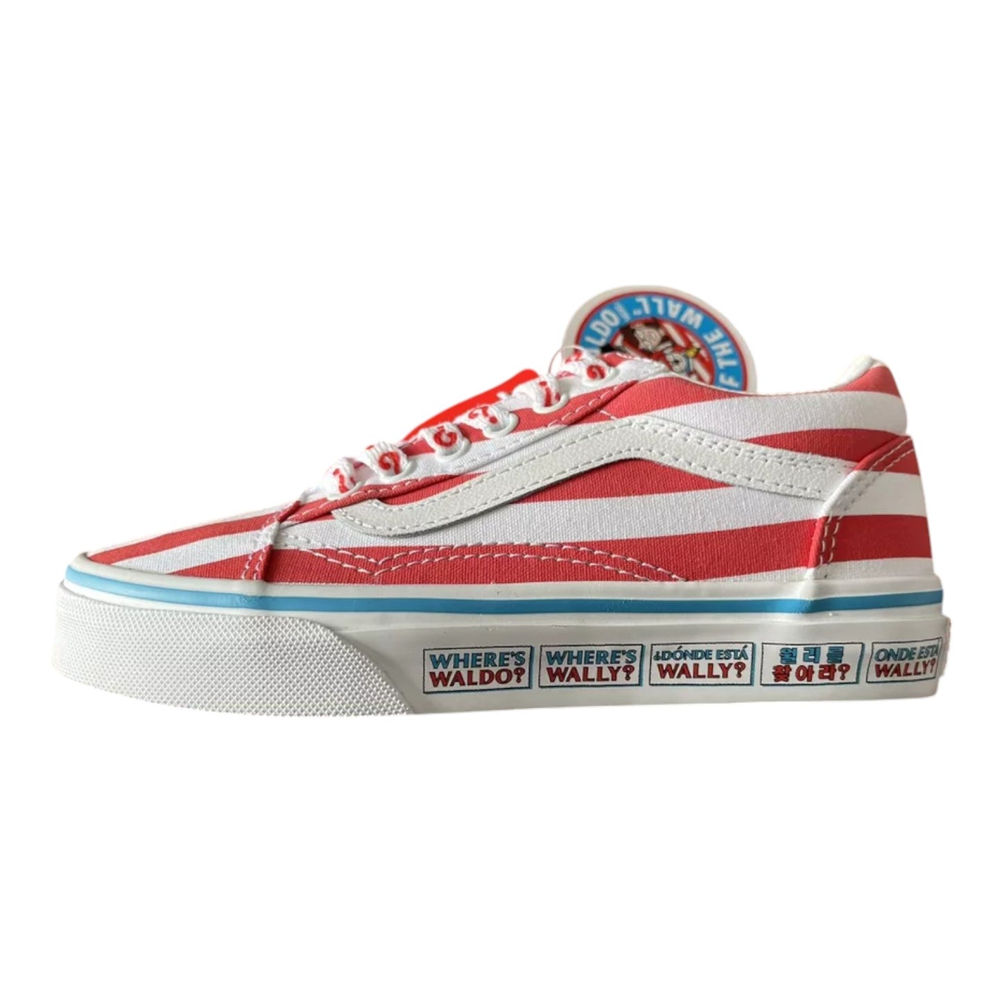 Vans x Where's Waldo? Striped Old Skool Youth Skate Shoes