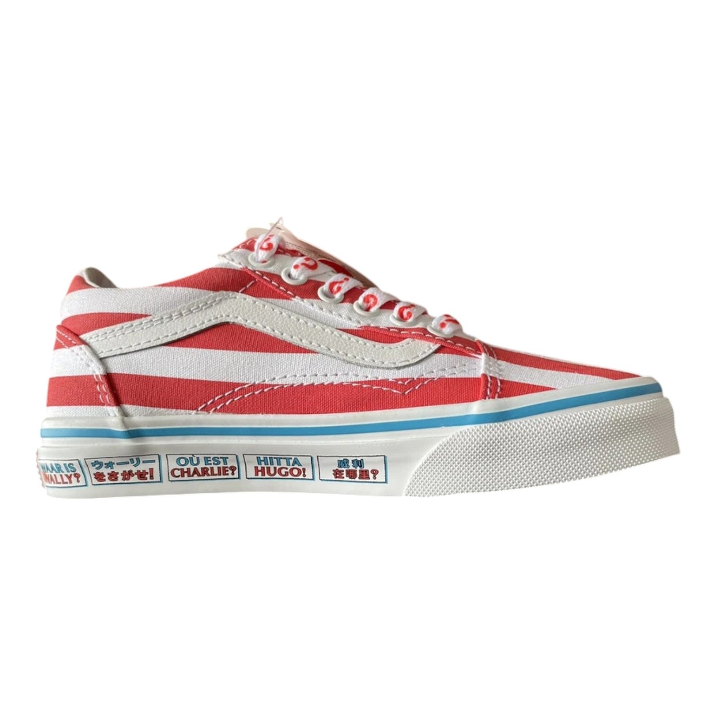Vans x Where's Waldo? Striped Old Skool Youth Skate Shoes