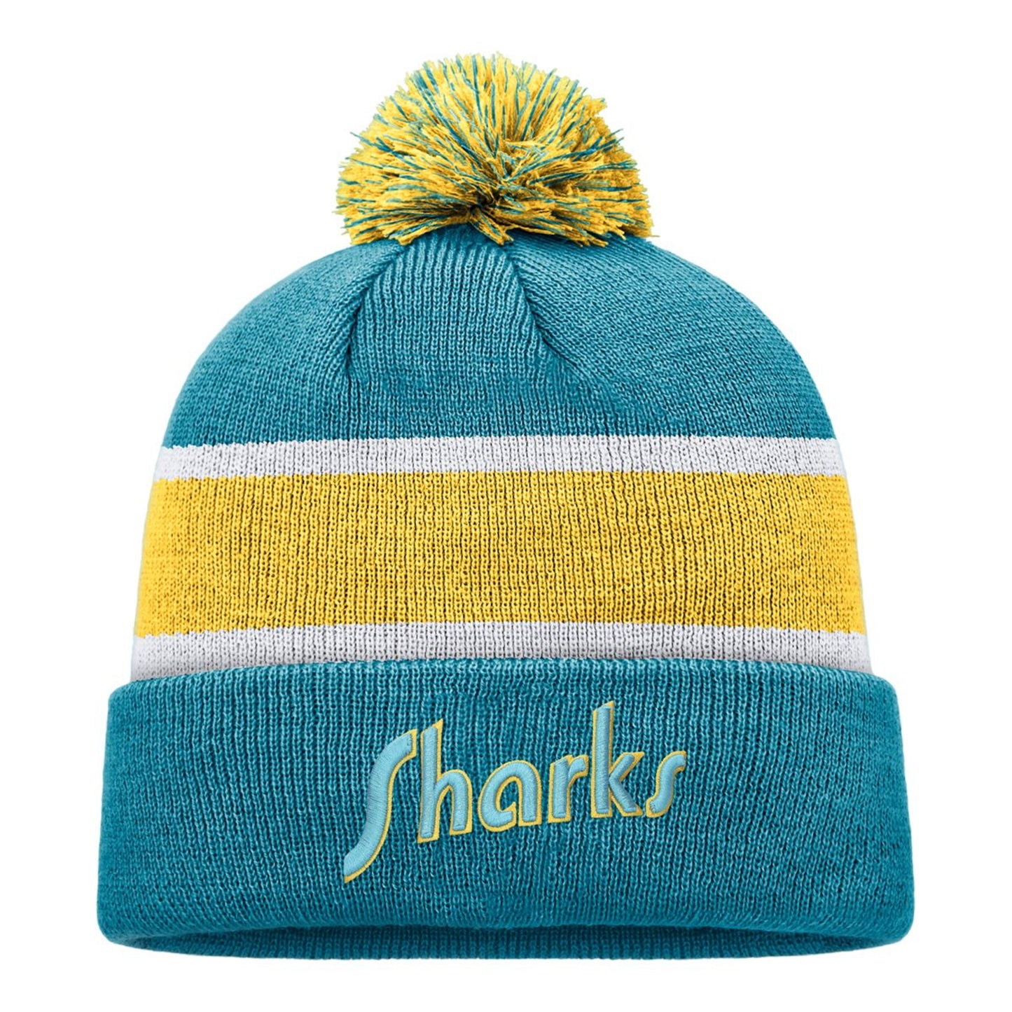 San Jose Sharks Fanatics Reverse Retro Pom Beanie