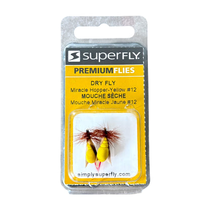 Superfly Dry Fly Miracle Hopper-Yellow #12 2-Pack