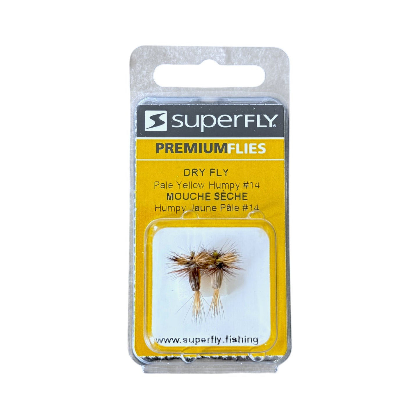 Superfly Dry Fly Pale Yellow Humpy #14 2-Pack