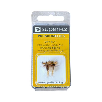 Superfly Dry Fly Pale Yellow Humpy #14 2-Pack