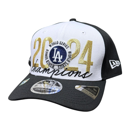 Baseball cap with '2024 World Series Champions' text and LA Dodgers logo on a white background