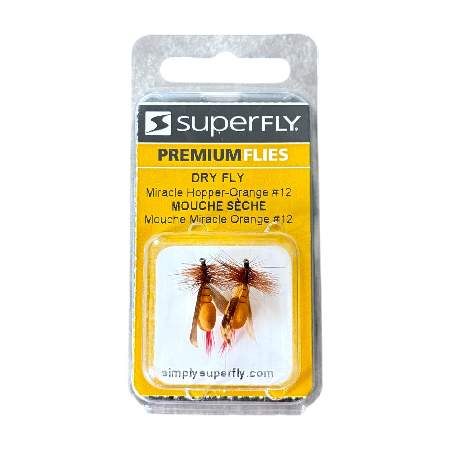 Superfly Dry Fly Miracle Hopper-Orange #12 2-Pack