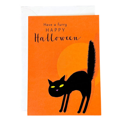 Black Cat Hallmark Halloween Card & Envelope