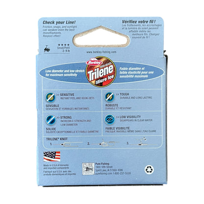 Berkley Trilene Micro Ice Fishing Line | Clear Steel | 4lb
