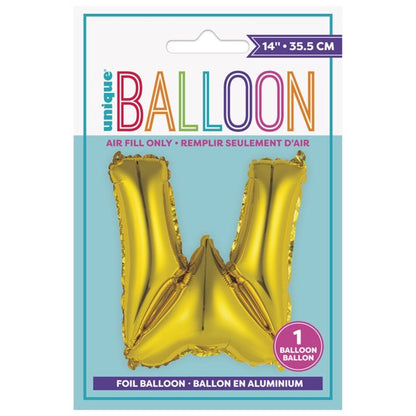 Unique 14" Air Fill Foil Gold Letter Balloons