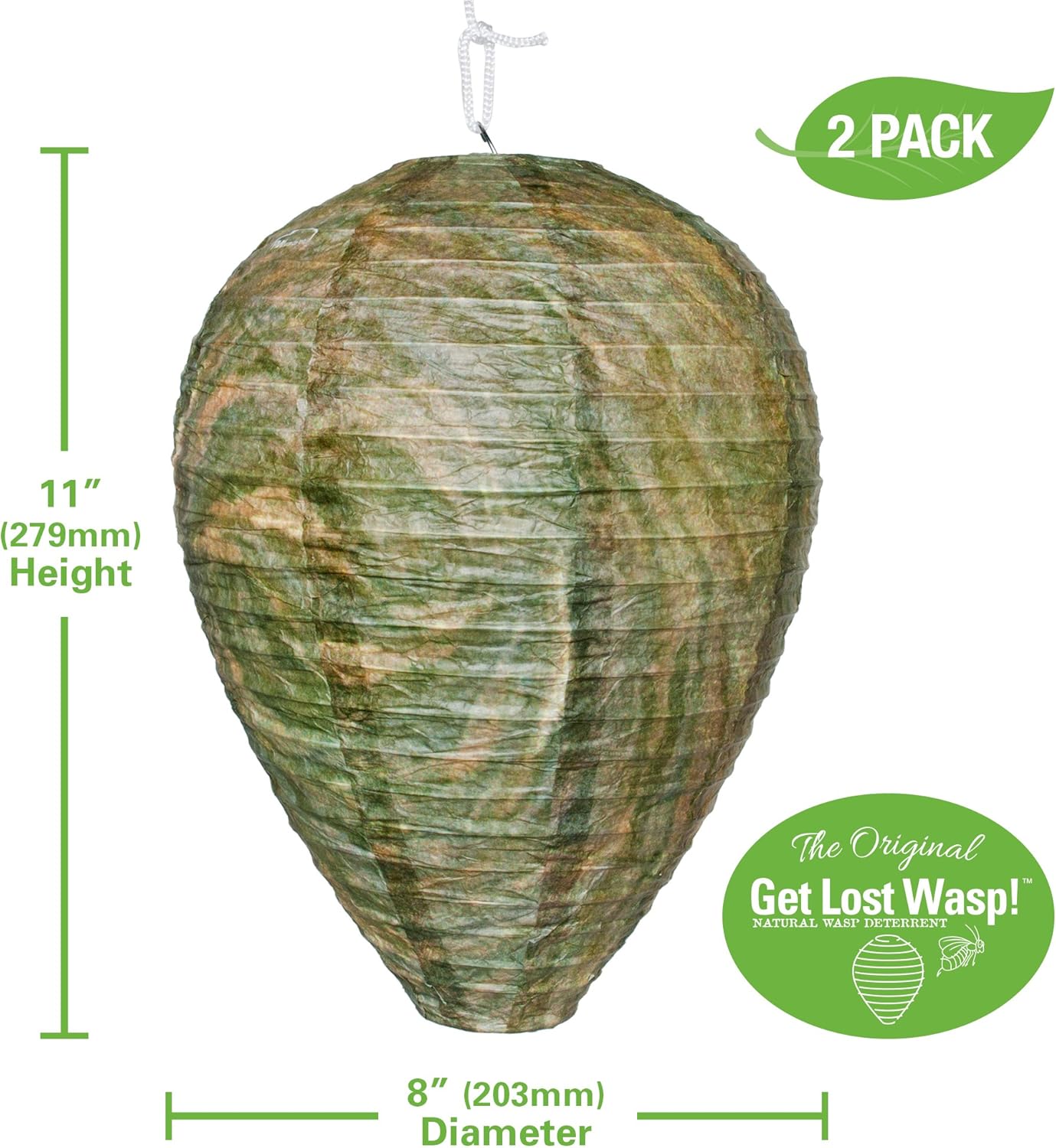 Get Lost Wasp Non-Toxic Hanging Wasp Deterrent - 2-Pack