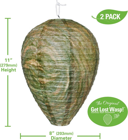 Get Lost Wasp Non-Toxic Hanging Wasp Deterrent - 2-Pack
