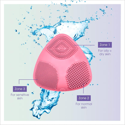 Conair True Glow Skinpod Battery Operated Silicone Cleansing Brush - Blue