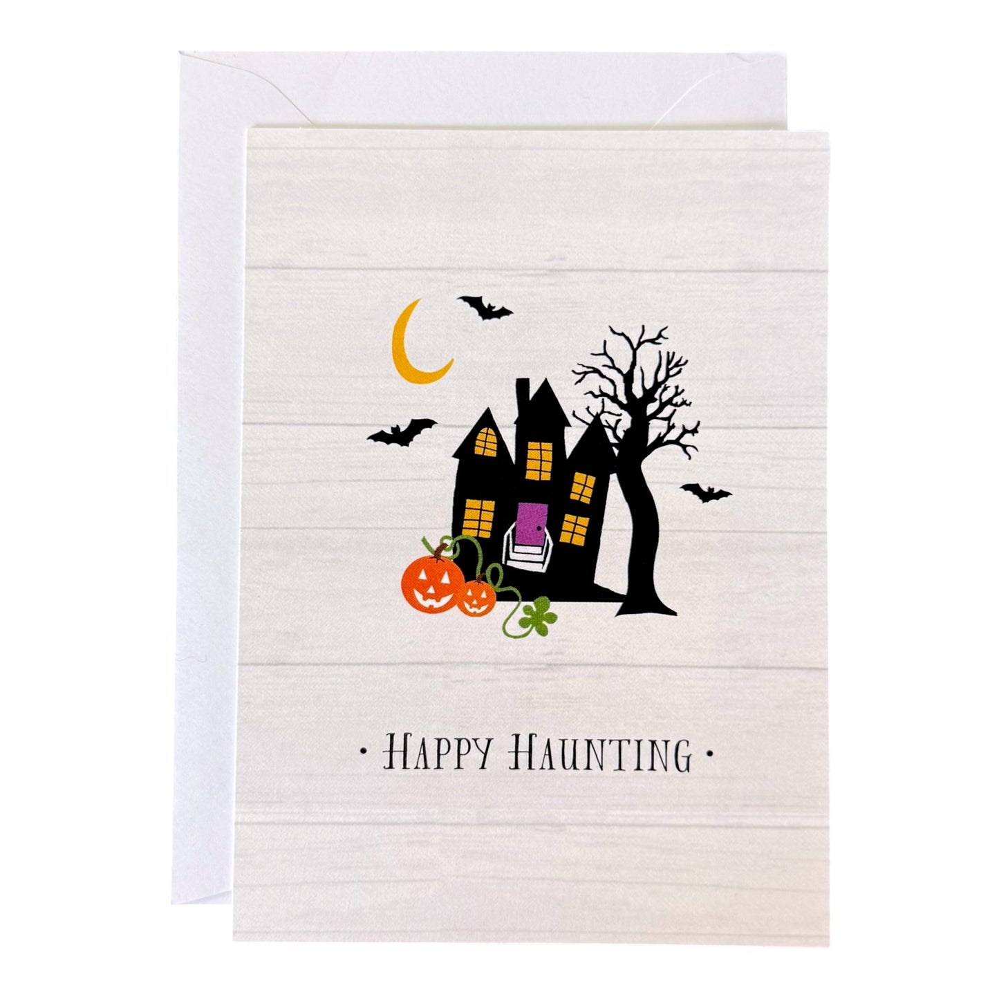 "Happy Haunting" Hallmark Halloween Card & Envelope