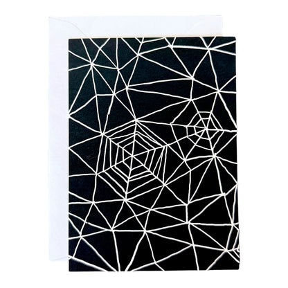 Spider Webs Hallmark Halloween Card & Envelope