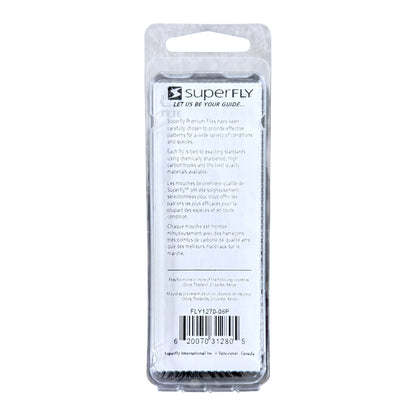 Superfly Streamer Black Wooly Bugger Fishing Flies 2-Pack