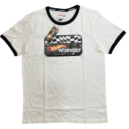 Wrangler x Hot Wheels Men's Logo T-Shirt | White | Size Small