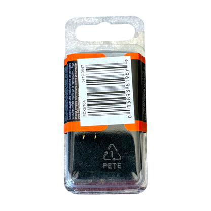 Clear packaging with a barcode label on a white background