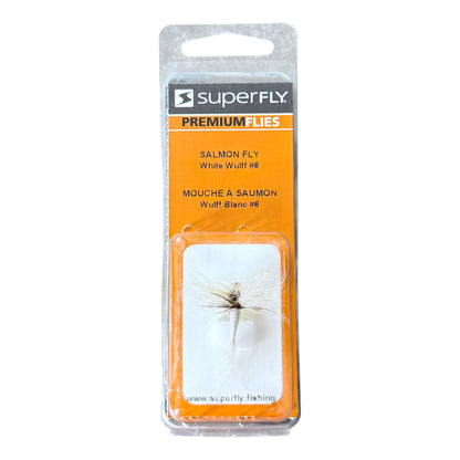 Superfly Salmon Fly White Wulff #6