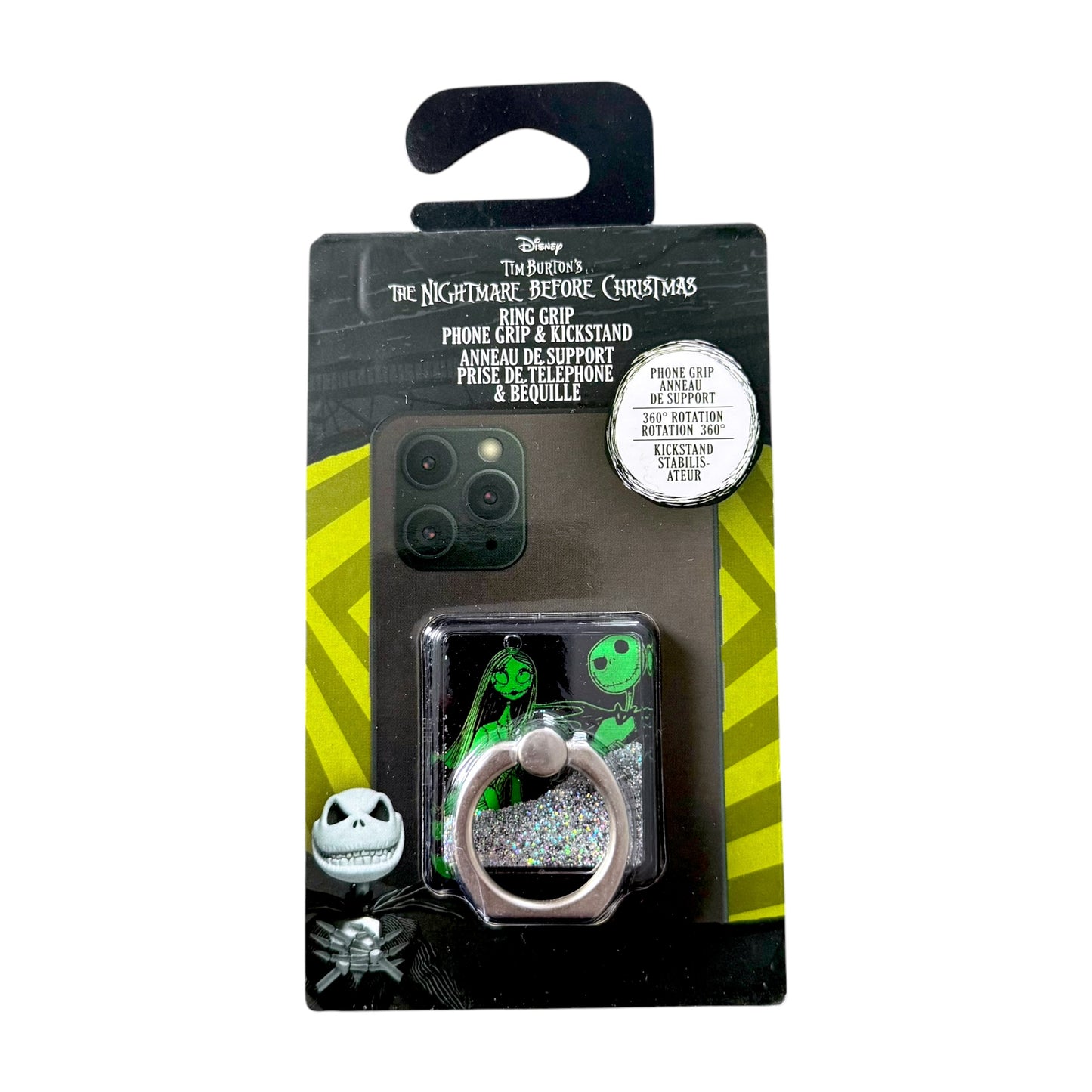 Disney The Nightmare Before Christmas phone grip and kickstand set in its original retail packaging. 