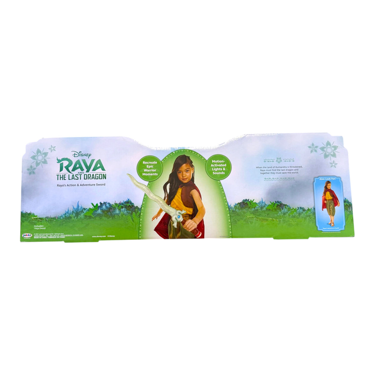 Disney Raya & The Last Dragon Adventure Sword shown in retail packaging on a white background