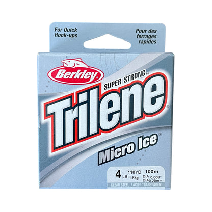 Berkley Trilene Micro Ice Fishing Line | Clear Steel | 4lb