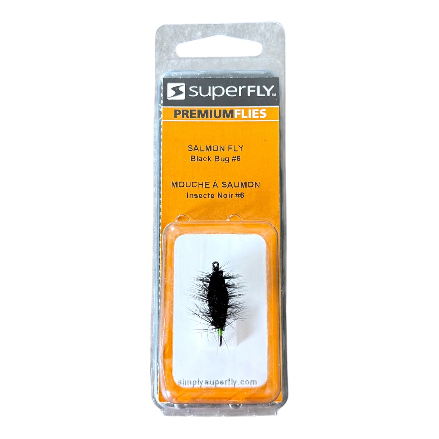 Superfly Salmon Fly Black Bug #6