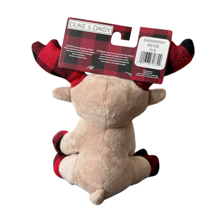 Duke & Daisy 7.5" Buffalo Plaid Moose Dog Toy