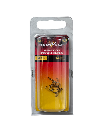 Redwolf Size 14 Treble Hooks