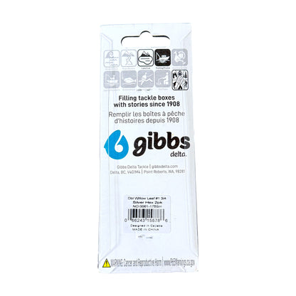 A white retail package for Gibbs Delta featuring the blue and black Gibbs logo and product details on a white background.